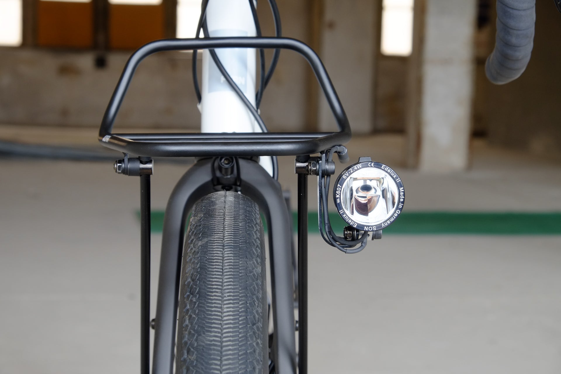 ALLYGN Diamond Front Rack on bikepacking bicycle – close-up
