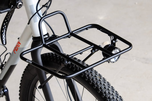 ALLYGN Grill Front Rack installed on a Fern bikepacking bicycle – side view